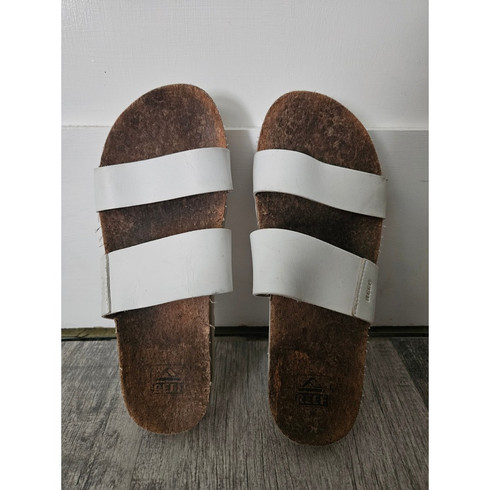 Reef Cushion Vista Hi Platform Sandals White Womens Size 9